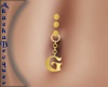 G Belly Piercing Gold