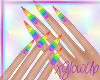 Gl Rainbow Nails Pointed