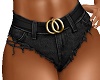 RLL BLACK FRAYED SHORTS