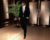Black Suit Floral Tie