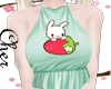 kawaii bunny top mint
