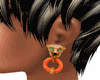 Earrings Tiger Orange