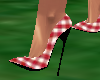 Red Gingham Pump's