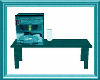 Coffee Maker Table Teal