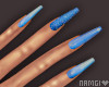 *N Ombre Nails Blue