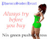 Nix green pushup dress