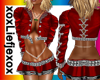 [L] Chain Red Skirt 
