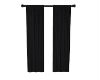 black curtains