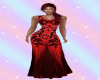 Red Lace Evening Gown