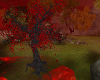 Tree w/flying red petal