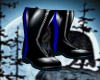 latex black&blue boots