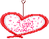 Dangling Cat Love Heart