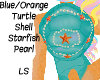 Blue Orange Turtle Shell