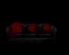 Dark Red/Blk Couch