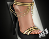 (X)gold/black sandals