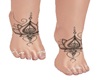 FEETS TATTOO SILVER RING