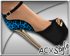 !ACX!Blue Leopard Shoes