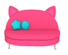 pink katty sofa