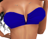Blue Strapless Top