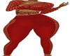 Red Fishnet W/Tat RL