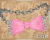 [Spiked] Pink Bow Ncklac