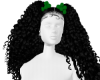 Green bow lace wig