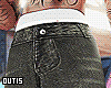 後 RIPPED CARGO JEANS