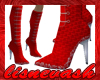 LIC Red Snakeskin Boots