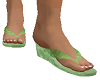 ~P~Sheer Sandals Green