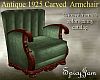 Antq 1925 Arm Chair LtGn