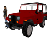 Red Jeep by Abe