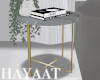Gray Marble Side Table