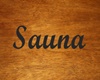 Board sign Sauna