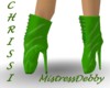 MistressDebby Boot Green