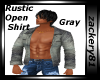 Rustic Open Shirt Gray