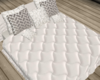 White bed no pose