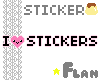 ( f ) I Love Stickers