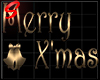 Sign Gold Merry Xmas