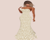 Beige Floral Gown