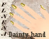 !F!Dainty Hand Gold Nail
