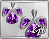earings purple diamond