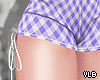 Y- Plaidy Short Purple M