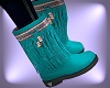 *S* Fringed UGGS Teal 