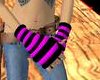 BLACK/FUSHA ARM WARMERS