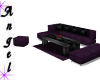 Purple Velvet Sofa Set