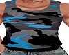 Blue Camo Tank Top M