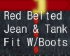 Red Belted Fit w/Boots