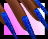 (MAC) Glitter Blue Nails