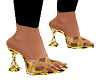 Yellow Black Plaid Heels