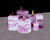 pink roses candles